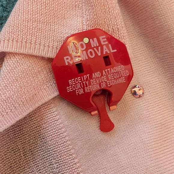 NWT LoveShackFancy Pink Cropped Sweater with Embellished Bow - Picture 4 of 9